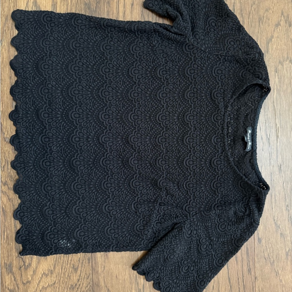 Madewell Black Lace Blouse
